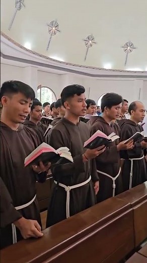 Capuchin Franciscan Friars singing at Divine office #catholicchurch #franciscan