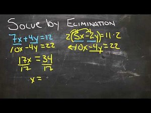 Linear Systems by Elimination and Multiplication: An Explanation (Algebra I)