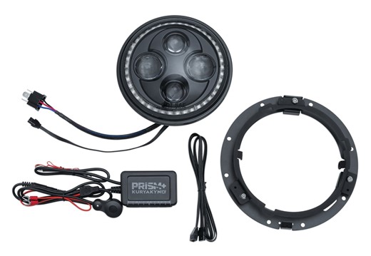 Kuryakyn Orbit Prism+ 7" LED Bluetooth Color Halo Headlight