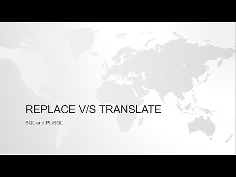 Replace and Translate in sql