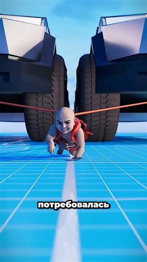 5,000 babies or 1 Rock? See who can move the Cybertruck 😳🚛 #shorts