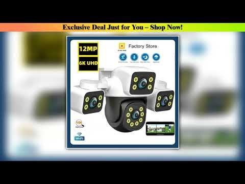Must Buy IPC360 Home 6K UHD Outdoor WiFi IP Camera 12MP Triple Lens with AI Human Detection 4K