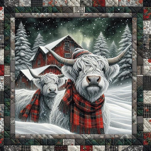 Quilt Fabric Panels – Scottish Winter Wanderer Sewing Art - Etsy