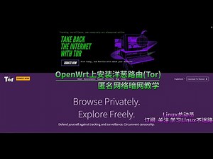 匿名网络暗网的教学OpenWrt上安装洋葱路由tor