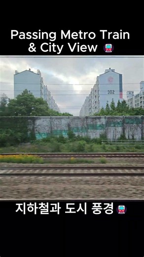 [Seoul Transit] Passing Metro Train & City View 🚇 | 지하철과 도시 풍경