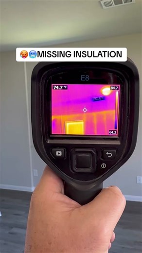 🥵🥶MISSING INSULATION 🥶🥵 I can’t imagine not doing an inspection without thermal imaging. Issues like this will probably never be found and never get resolved. And this is very much on the small scale. I have found entire rooms missing insulation. Also very large corners of rooms and closets missing insulation. probably one that sticks out of my head. The most is what I found a game room, bedroom, and bathroom on the upstairs level of a 12 year old home that I’ve never been insulated. @flir E