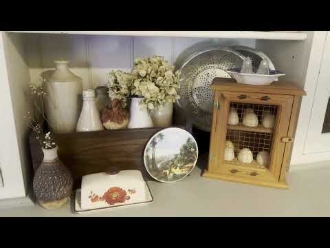 My Thrifted Country Kitchen Hutch | Vintage & Antique Decor Styling