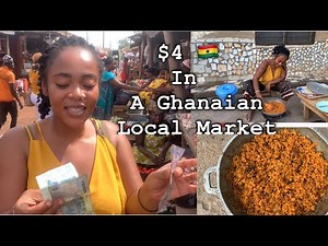 what $ 4 will get you in a GHANA LOCAL MARKET || Cooking DAWADAWA JOLLOF RICE || BUDGET cheap food