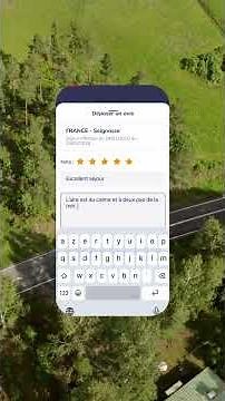 How do I leave a review in the CAMPING-CAR PARK app?