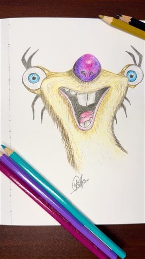 Watch Me Draw Sid the Sloth | Ice Age Fan Art #shorts #drawing #art