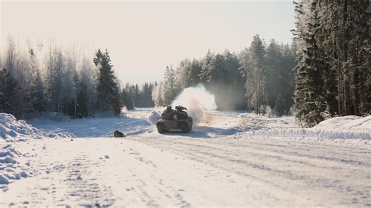Winter at its harshest: NATO multinational battlegroup Estonia braves the freeze in a multinational exercise