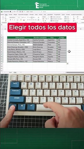Atajos de teclado que aumentarán tu productividad en Excel. ⏱️#excel