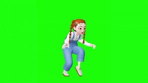 Download 3d animation of a women dancing happily with a unique and active movement free video for free