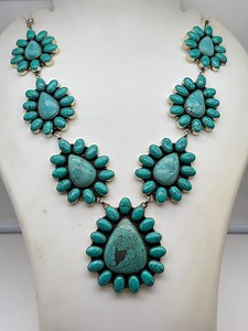 Howlite Turquoise Tibetan Silver Necklace: Boho Tribal Jewelry - Etsy