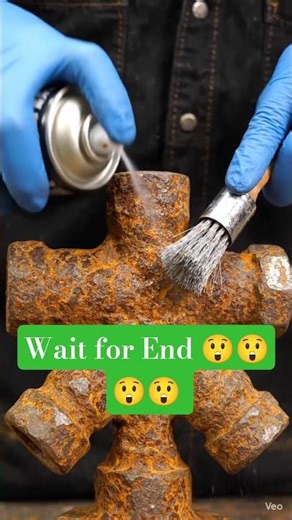 A rusty water 💦 tap is cleaned #ideas #simple #cleaning #rusty #shorts #ai#aivideo