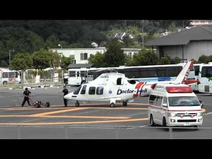 ドクターヘリ、防災ヘリ連続着陸