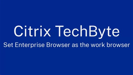 You can now configure Citrix Enterprise Browser to open all work links. When a user clicks a work link within a native application, it opens through the Enterprise Browser. Non-work links can open with an alternate browser. Learn more: http://spr.ly/61839qtq1 #CitrixTechByte | Citrix