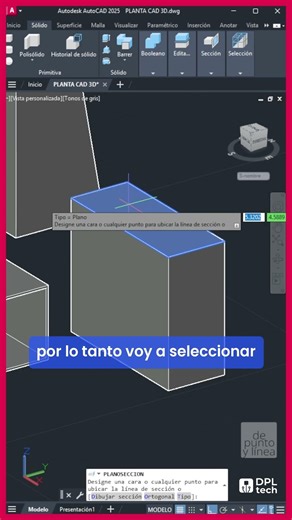CAD 85 - Cómo usar Plano de Sección en AutoCAD 3D Español | CURSO BÁSICO AUTOCAD