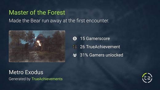 Master of the Forest achievement in Metro Exodus