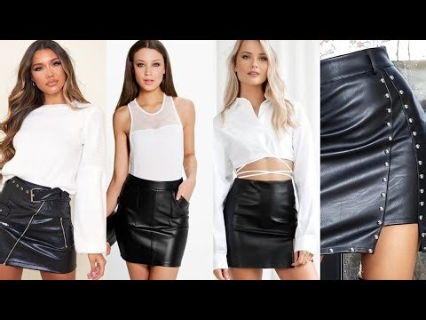 Leather Mini Skirt Fashion | Street Style & Party Wear Inspiration