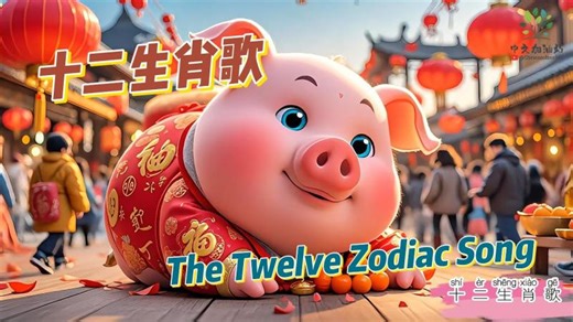 【十二生肖歌】The Twelve Zodiac Animals Song | Learn Chinese with Fun Music⎮@Chineseclass365 | Bi Qin Zhou