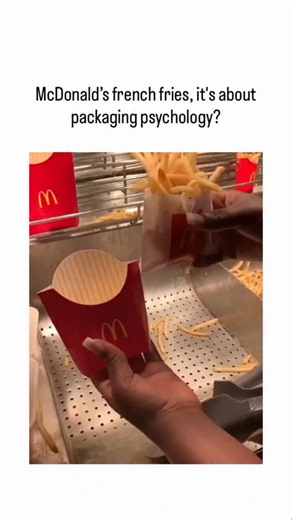 picpac19 on Instagram: "These aren’t accidents; they’re intentional behavioral design choices tested over decades to make the experience feel more satisfying, increase perceived value, and drive more sales/upsells. Similar tricks appear in other McDonald’s elements (like menu boards or kiosk layouts that nudge bigger orders). Some locations have even switched large fries to paper bags instead of the red box (possibly for sustainability or cost reasons), which removes some of that visual “fullnes