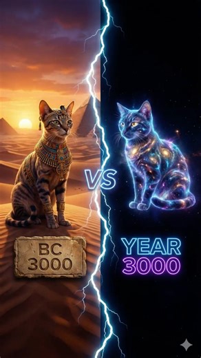 Evolution of Cat 🐈 (BC 3000 - Year 3000) 🚀 #Shorts