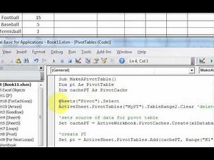 Lesson 31.1 Make A Pivot Table