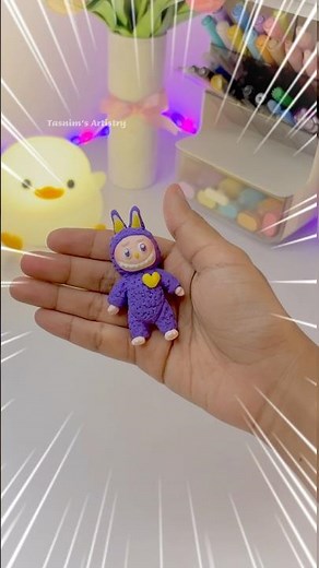 DIY Mini Labubu Keychain✨ #diy #minilabubu #labubukeychain #diylabubu #tasnimsartistry