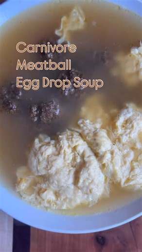 Stephanie✨ Carnivore Meals | Carnivore Meatball Egg-drop Soup ❤️ This is a super fast and easy recipe to rotate. You can use whatever stock/broth you have on hand.... | Instagram