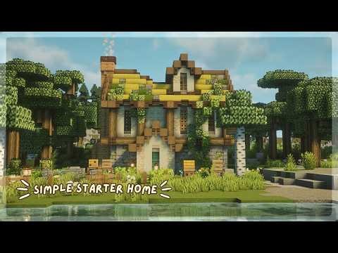 Cozy Overgrown Starter Home 🐝 | Minecraft Speedbuild (No Commentary)