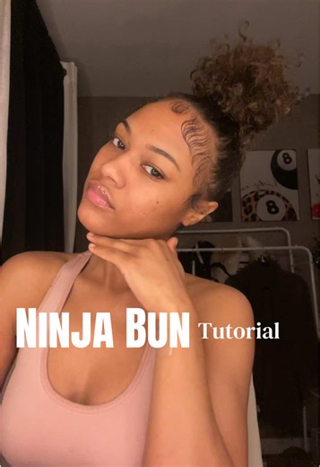 Ninja bun tutorial. my fav lazy girl bun