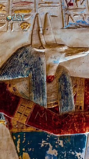 Wall Painting of Anubis the God of the Underworld #wallpainting #anubis #underworld #egypt #carving