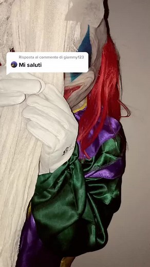 Colorful Clown Costume Interaction Video