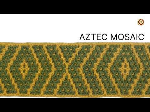 Mosaic Crochet Pillow – Ribbon 8 Tutorial | 32-Stitch Geometric Pattern
