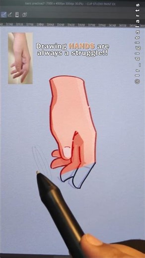 Draw perfect Chibi Hands in SECONDS ✨ #digitalart #shorts #drawing #art #digitaldrawing