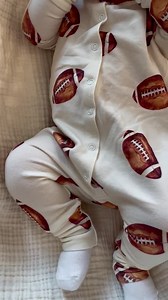 Football Baby Romper/football Baby Sleeper/baby Football Clothes/organic Baby Clothes/baby Boy/baby Girl/baby Gift/made in USA - Etsy