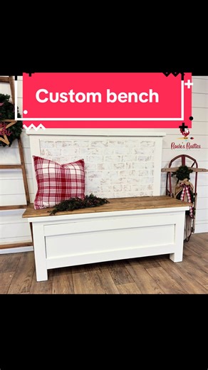 Customized this repurposed bench by adding brick texture to the backer and a stained wood seat. #diy #howto #homeimprovement #art #paint