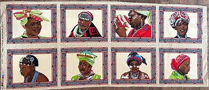 Set of 8 African Lady Panels by Da Gama Textiles, South Africa for Sewing, Placemats, Crafts, DIY, Fabric, Quilting, Materials - Etsy