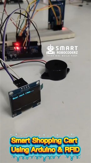 Smart Shopping Cart Using Arduino & RFID | LED Display + Buzzer