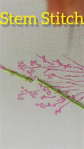 stem stitch easy tutorial/ embroidery for beginners #embroidery #handwork