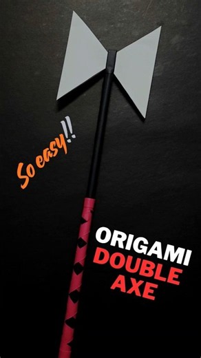 DOUBLE AXE ORIGAMI TUTORIAL WEAPON CRAFT STEP BY STEP | HOW TO FOLD PAPER AXE ORIGAMI WORLD TUTORIAL
