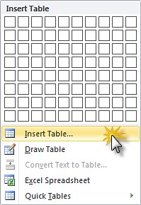 Four ways to insert tables in Microsoft Word - Legal Office Guru