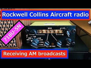 Rockwell Collins 718U-5N Aircraft HF transceiver receiving AM shortwave broadcasts, JAZZ music