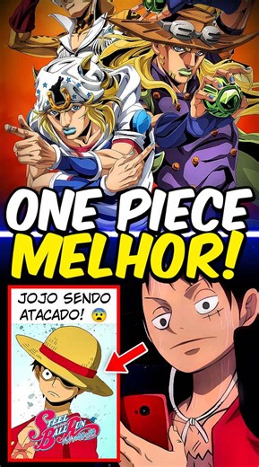 Fãs de ONE PIECE estão atacando JOJO? 😨💥 (Polêmica Explicada) Anime de Steel Ball Run voltou e começou a gerar uma verdadeira guerra entre os fãs depois que o terceiro episódio recebeu vários elogios pela qualidade da animação e pela produção. Vários clipes do episódio viralizaram, com fãs de JoJo comemorando o retorno da franquia com uma animação de alto nível. Porém, alguns fãs de ONE PIECE começaram a criticar o episódio e afirmaram que a animação de Steel Ball Run não era tudo isso. Entre 