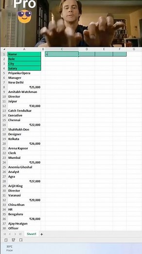 Convert data into columns easily in excel 😱 #excel #office #spreadsheet