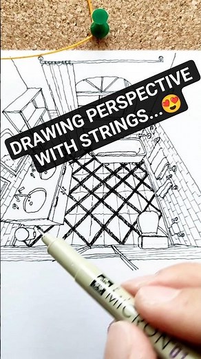 2 point perspective with vertical vanishing points...#bkartchitect #art #drawingtechniques