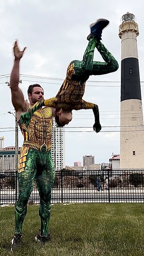 124K views · 1.3K reactions | We’re working on a Aquaman short film directed by Jaxx   #aquaman #superhero #shortfilm #acrobatics #acro #gymnastics #stunts #stuntman #dccomics #ﬁtfam #fatherson #dadbod #familylife | Duo Transcend | Facebook