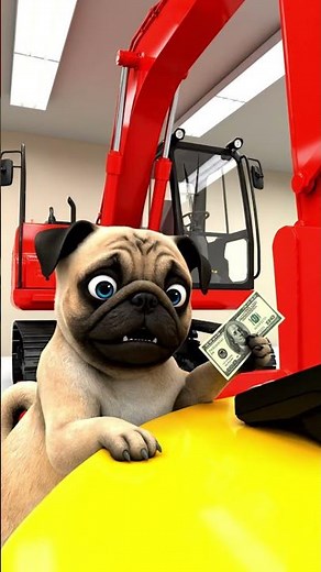 Cute puppy adventure with robot car in toy supermarket! #dogshorts #dogvideos #doglife