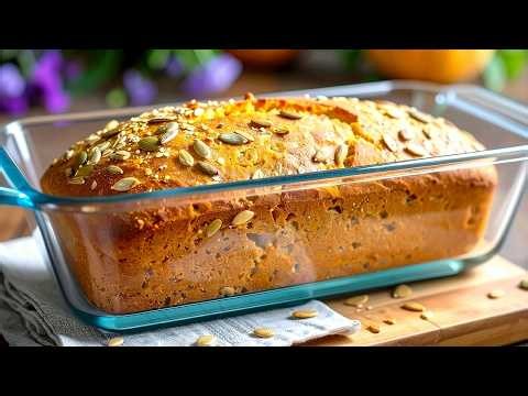 Healthy lentil bread in 5 minutes! No flour and no yeast!